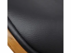 Discount Clicnbuy Sillas de comedor 2 unidades madera curvada y cuero sintético Negro