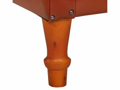 Sillón | Silla de cuero de cabra auténtico marrón SHL9098 Sillón Estilo Cabriolet