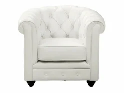 Clearance Sillón acolchado CHESTERFIELD - Piel sintética - Sillón