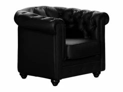 Discount Sillón acolchado CHESTERFIELD - Piel sintética - Sillón