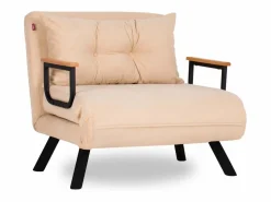 Menzzo Sillón Altadena 109, De color marrón claro, 78x60x78cm, Tapiz, Patas: Metal