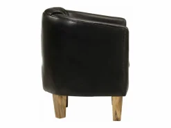 Best Clicnbuy Sillón butaca de cuero auténtico Negro