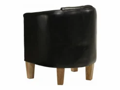 Best Clicnbuy Sillón butaca de cuero auténtico Negro