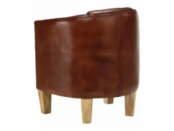vidaxl Sillón butaca de cuero auténtico marrón