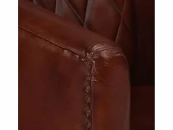 vidaxl Sillón butaca de cuero auténtico marrón