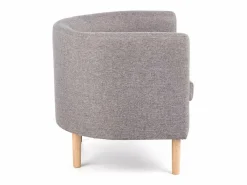 Hot MSO Sillón Cabriolet de tela con patas de madera maciza Soho Gris
