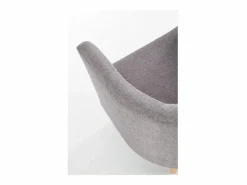 Hot MSO Sillón Cabriolet de tela con patas de madera maciza Soho Gris