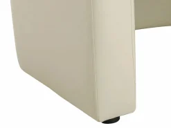 New Vente-unique Sillón cabriolet y puf de imitación estilo clásico atemporal JOVANA Beige