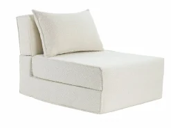New Miliboo Sillón cama de 1 plaza de borreguillo VICTOR Blanco