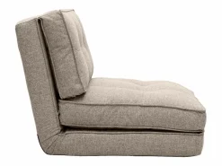 Online Sillón cama de 1 plaza de tela color topo SALLY Sillón Cama