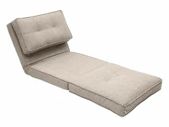 Online Sillón cama de 1 plaza de tela color topo SALLY Sillón Cama