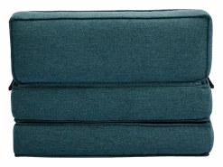 Online Miliboo Sillón cama de 1 plaza de tela petróleo KATY Azul