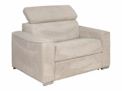Online Sillón cama de apertura rápida de terciopelo de costillas - Cama de 70 cm - Colchón de 14 cm VIZIR Sillón Cama