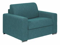Vente-unique Sillón cama de tela - Cama de 70 cm - Colchón de 14 cm - CALITO