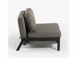 Online Modus Sofa Sillón cama de tela plegable para salón o despacho Selene - Gris Oscuro Gris antracita