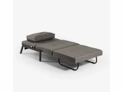 Online Modus Sofa Sillón cama de tela plegable para salón o despacho Selene - Gris Oscuro Gris antracita