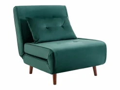 Vente-unique Sillón cama de terciopelo de estilo joven URIBIA.