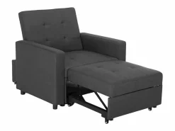 Le roi du relax Sillón cama individual con reposabrazos de diseño moderno Brooke -