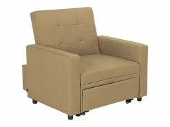 Le roi du relax Sillón cama individual con reposabrazos de diseño moderno Brooke -