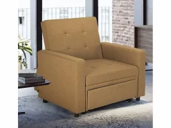 Le roi du relax Sillón cama individual con reposabrazos de diseño moderno Brooke -