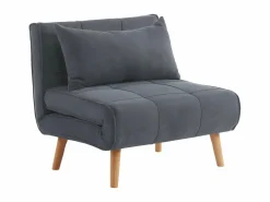Online Sillón cama tela y patas madera CHILA Sillón Escandinavo|Sillón Cama