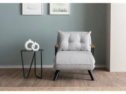 Best Sillón cama versátil de 1 plaza – 175 cm x 60 cm – – estructura de metal Sillón Escandinavo