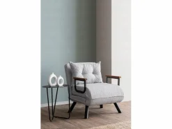 Best Sillón cama versátil de 1 plaza – 175 cm x 60 cm – – estructura de metal Sillón Escandinavo