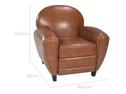 Rendez-Vous Déco Sillón de cuero recubierto - Club
