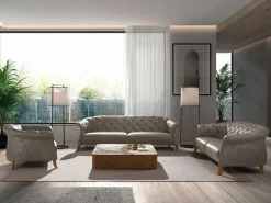 Angel Cerda Sillón Chester piel 5132 Gris