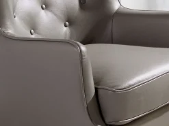 Angel Cerda Sillón Chester piel gris oscuro 5085 Beige