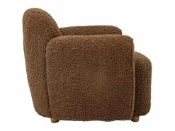 Discount Sillón club en tela bouclé marrón Calya Sillón Club