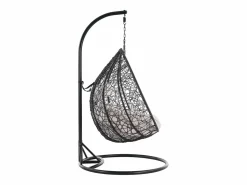 Clearance Vente-unique Sillón colgante 2 plazas de resina trenzada - con cojines grises - CAYAMBE de MYLIA Negro