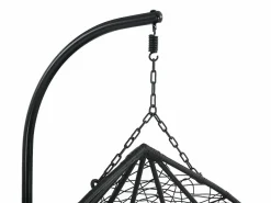 Clearance Vente-unique Sillón colgante 2 plazas de resina trenzada - con cojines grises - CAYAMBE de MYLIA Negro