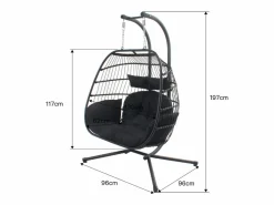 Discount Concept-Usine Sillón colgante 2 plazas FARO Negro