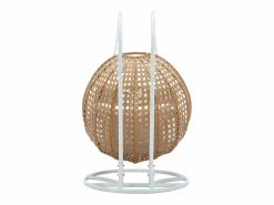 Discount MYLIA Sillón colgante de 2 plazas ratán natural cojines blancos - TILLO de Color natural claro / Blanco