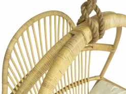 Vente-unique Sillón colgante de ratán natural con cojín de asiento BRIANNA