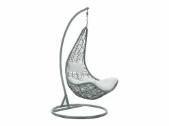 Hot Sillón colgante de ratán trenzado - con cojines blancos - OROSI de Sillón Colgante