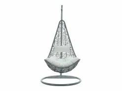 Hot Sillón colgante de ratán trenzado - con cojines blancos - OROSI de Sillón Colgante