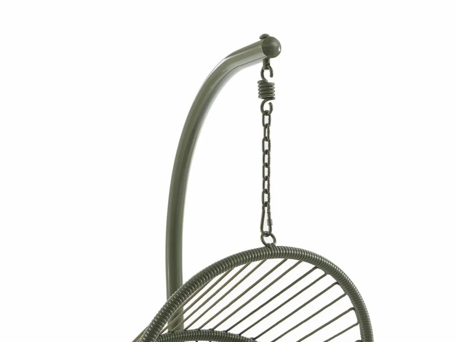 Discount MYLIA Sillón colgante de resina trenzada - con cojines blancos - LUTUS de Verde