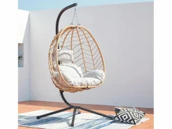 Concept-Usine Sillón colgante de resina y acero LIMA