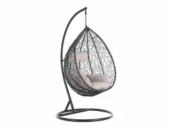 Best Sillón colgante de resina trenzada - Antracita - CAMPLI de MYLIA Sillón Colgante