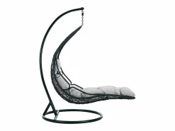Online Sillón colgante de resina trenzada - con cojines grises - LUVA de Sillón Colgante