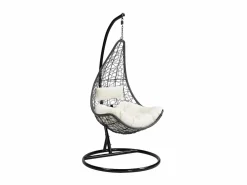 Best MYLIA Sillón colgante de resina trenzada antracita - OROSI Negro