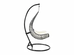 Best MYLIA Sillón colgante de resina trenzada antracita - OROSI Negro