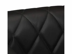 Clicnbuy Sillón con diseño de cubo cuero de cabra auténtico Negro