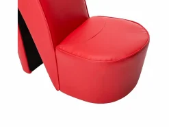 Hot Clicnbuy Sillón con forma de zapato de tacón cuero sintético Rojo