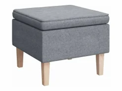 Clearance Sillón con patas mecedoras y taburete de tela claro Sillón Balancín
