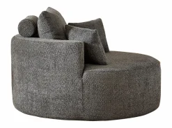 Clearance Hauss Spole Sillón con soporte lumbar y reposacabezas, tapizado en tela de chenilla . Gris