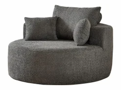 Clearance Hauss Spole Sillón con soporte lumbar y reposacabezas, tapizado en tela de chenilla . Gris
