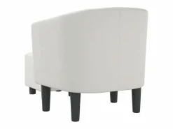 Clicnbuy Sillón con taburete cuero sintético
